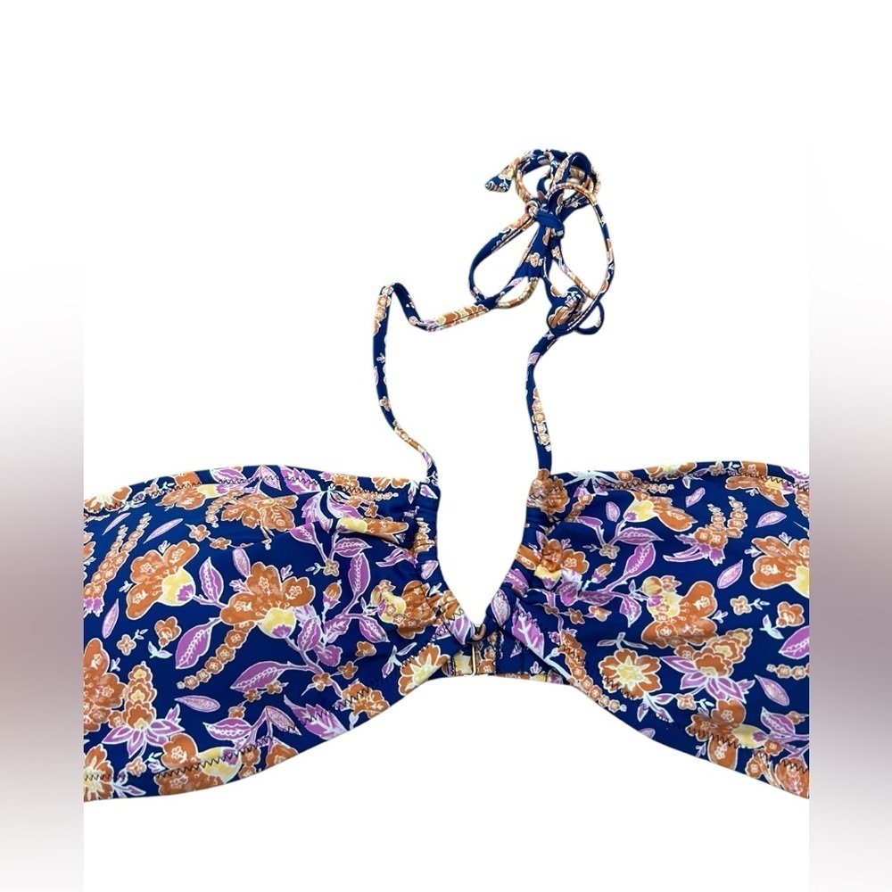 J. Crew Square Halter Bikini Top Floral Painted Block Print Women’s Plus 2X NWT - Picture 6 of 13